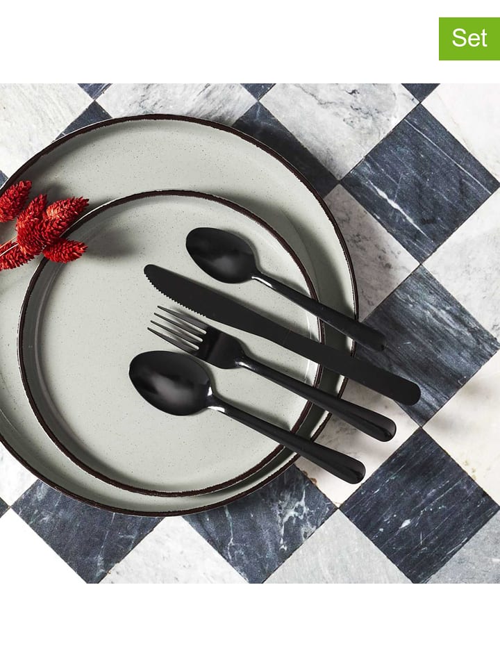 every ware 16-częściowy zestaw sztućców w kolorze czarnym rozmiar: onesize