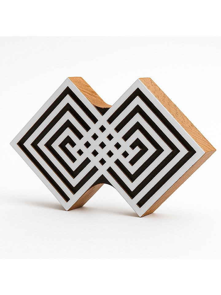 Samimi Blockdruck-Stempel in Natur/ Weiß - (L)8 x (B)9,5 cm - 44% | Kreativbedarf-diy