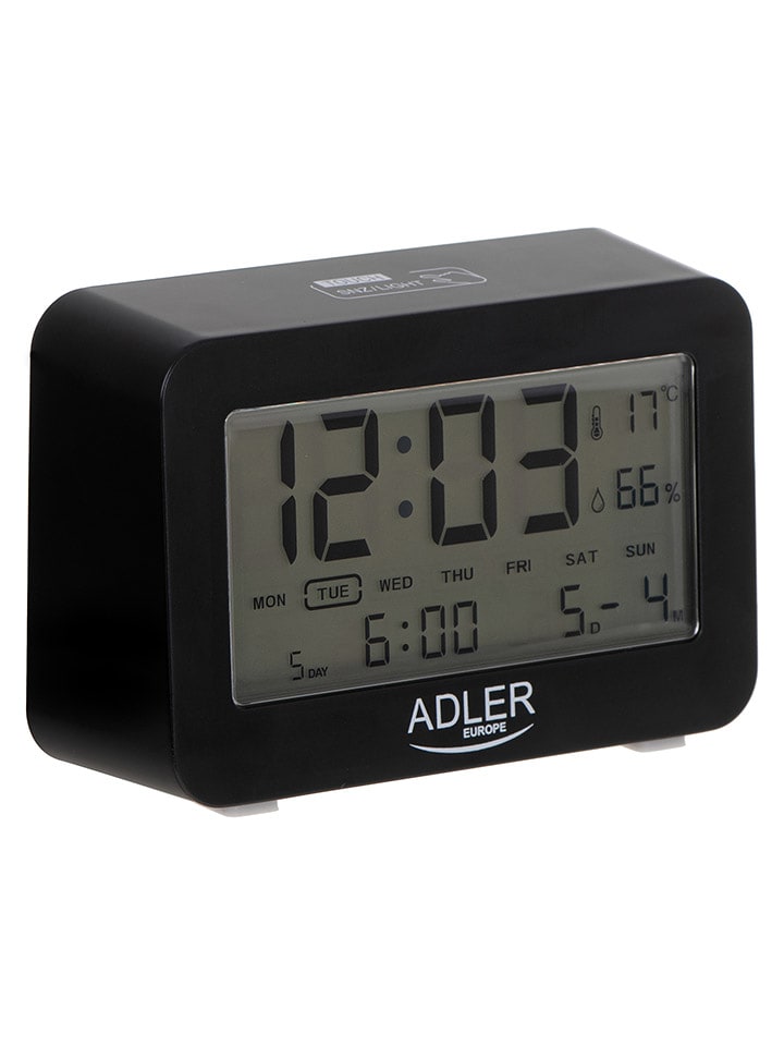 Adler Digitaler Wecker in Schwarz - 37% | Klima-haushalt