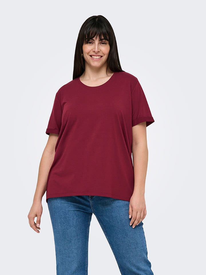 ONLY Carmakoma Shirt in Bordeaux - 36% | Größe M-46/48 | Damen-tops