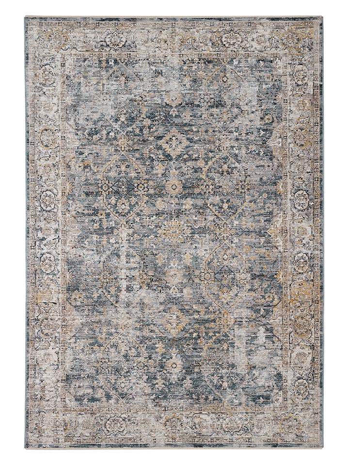 ABC Italia Kurzflor-Teppich "Caravan" in Blau/ Grau - 62% | Größe 133x190 cm |