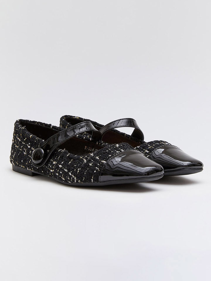 Bellucci Ballerinas in Schwarz/ Silber - 54% | Größe 41 | Damen-ballerinas