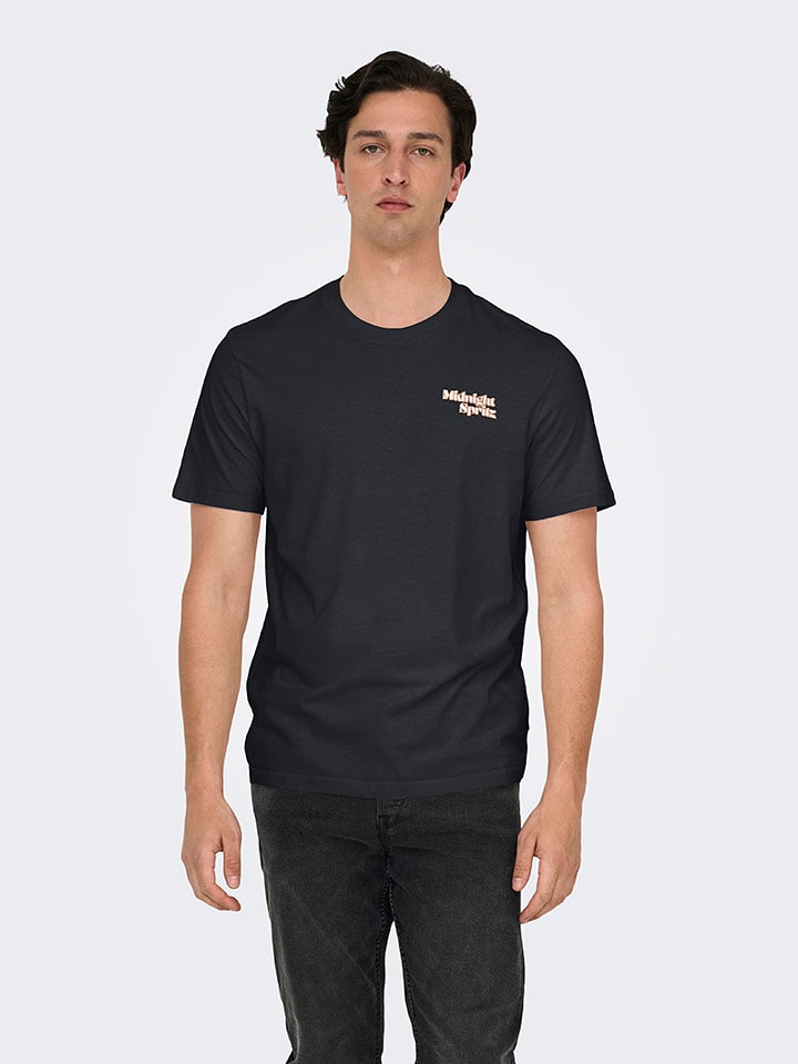 ONLY & SONS Shirt in Schwarz - 57% | Größe M | Herren-plussize