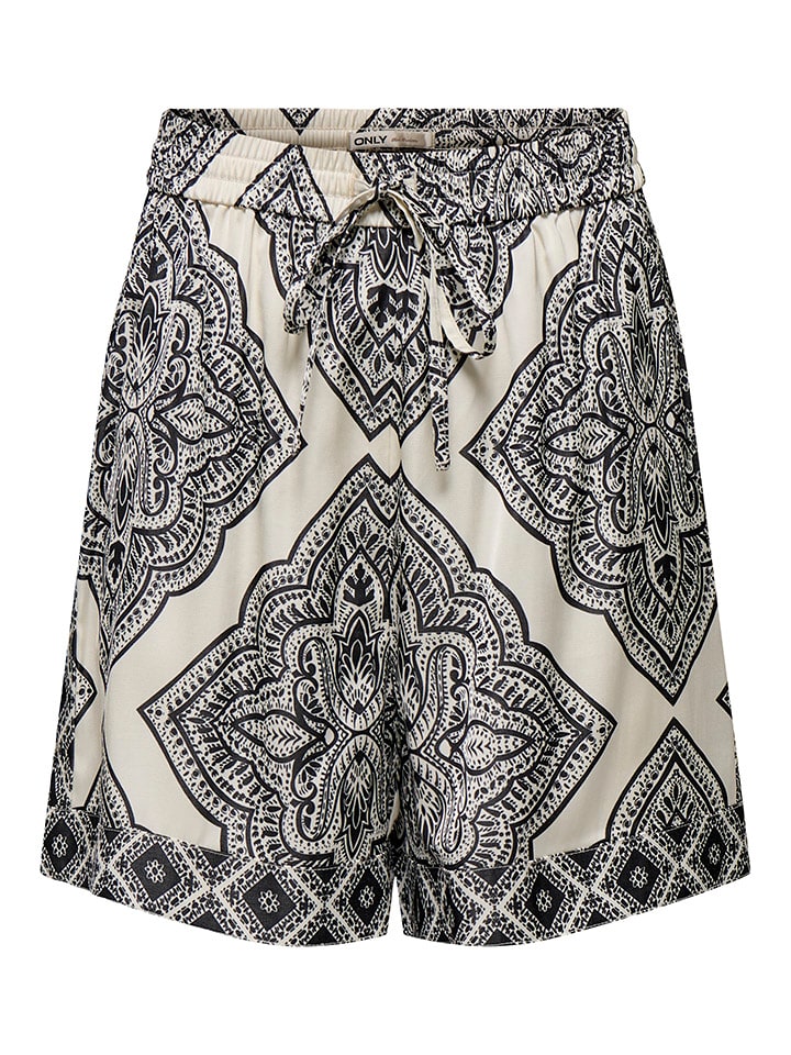 ONLY Shorts in Beige/ Schwarz - 48% | Größe L | Shorts