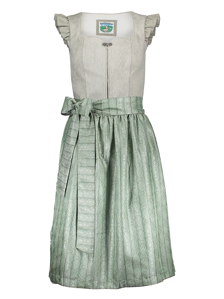 Turi Landhaus Dirndl in Hellgrau - 74% | Größe 38 | Damen-dirndl