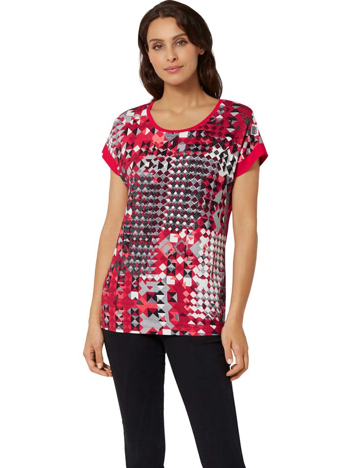 WITT WEIDEN Shirt in Rot/ Grau/ Weiß - 63% | Größe 38 | Damen-tops