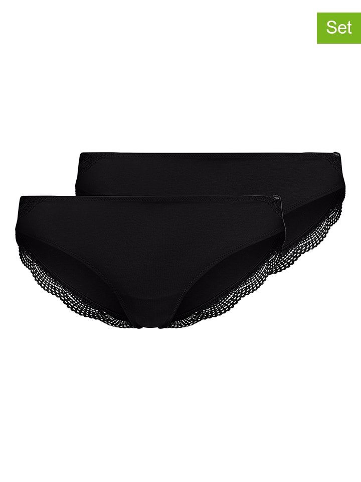Skiny 2er-Set: Slips in Schwarz - 45% | Größe 40 | Damen-unterteile