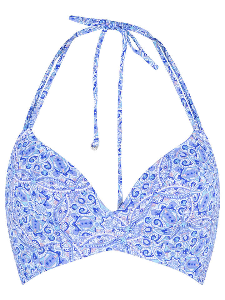 Linga Dore Bikini-Oberteil in Blau/ Weiß - 67% | Größe 40B-Cup | Damen-bademode
