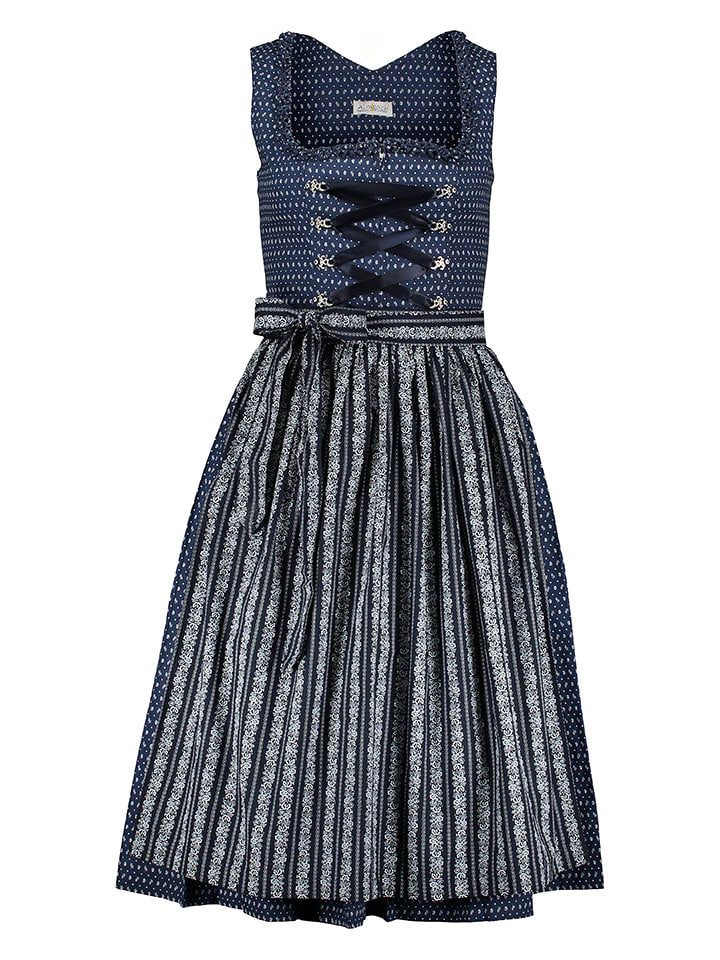 Almsach Dirndl in Dunkelblau - 56% | Größe 38 | Damen-dirndl