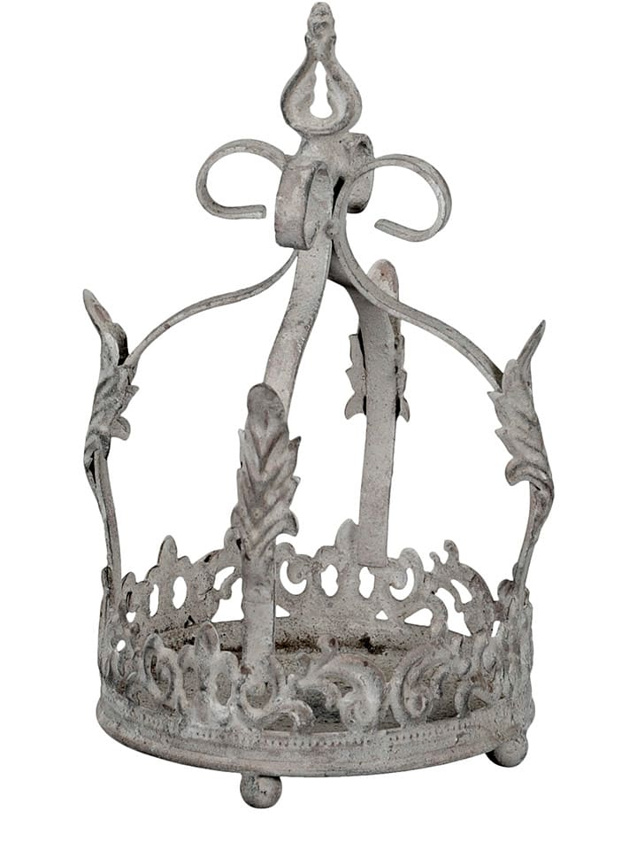 POSIWIO Kronentablett in Grau - (H)28 x Ø 18 cm - 16% | Dekofiguren