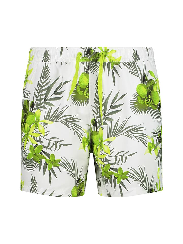 cmp Badeshorts in Weiß/ Grün - 59% | Größe 48 | Herren-bademode-sport