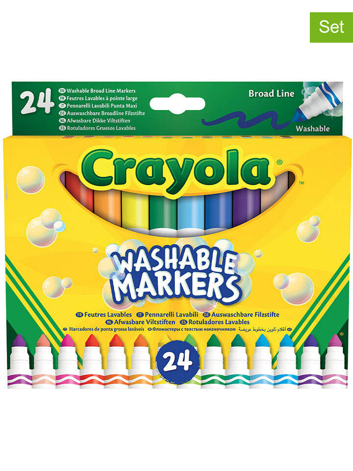 Crayola 24er-Set: Filzstifte - ab 3 Jahren - 33% | Kinder-kreativspielzeug