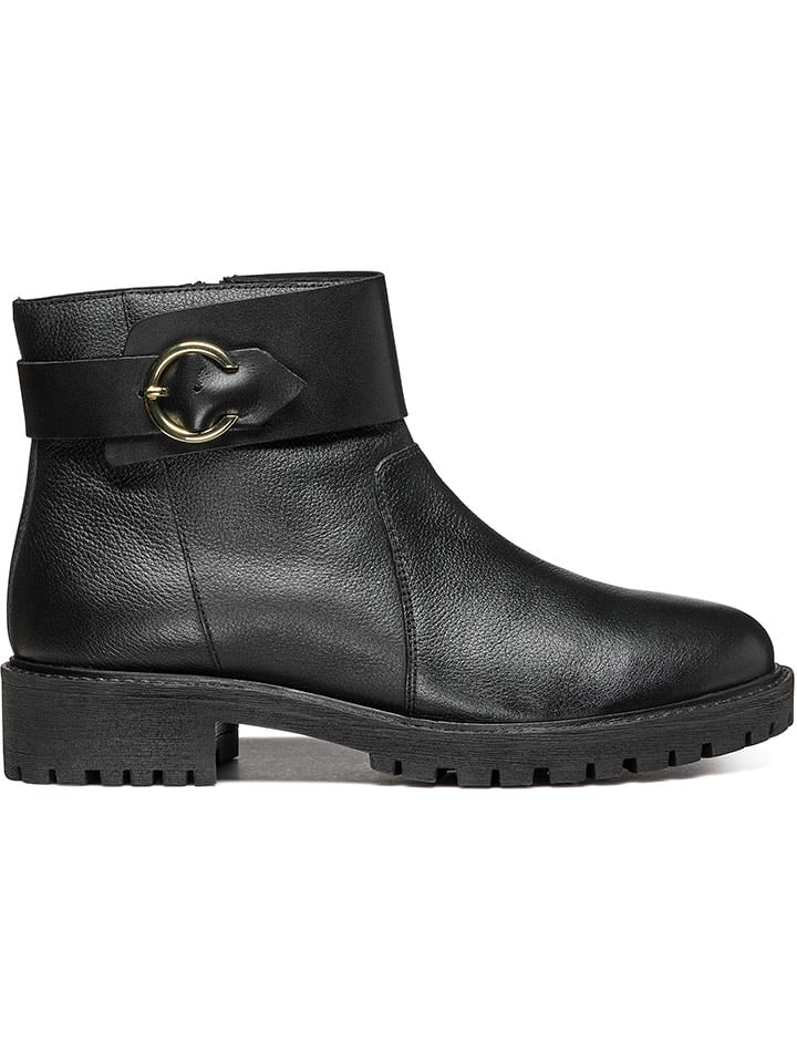 Geox Leder-Ankle-Boots "Hoara" in Schwarz - 65% | Größe 40 | Stiefeletten