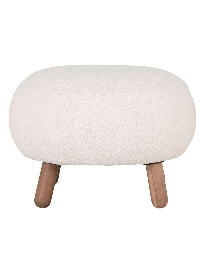 House Nordic Fußstütze "Savona" in Weiß/ Hellbraun - (B)50 x (H)37 x (T)60 cm - 74% | Sitzmoebel