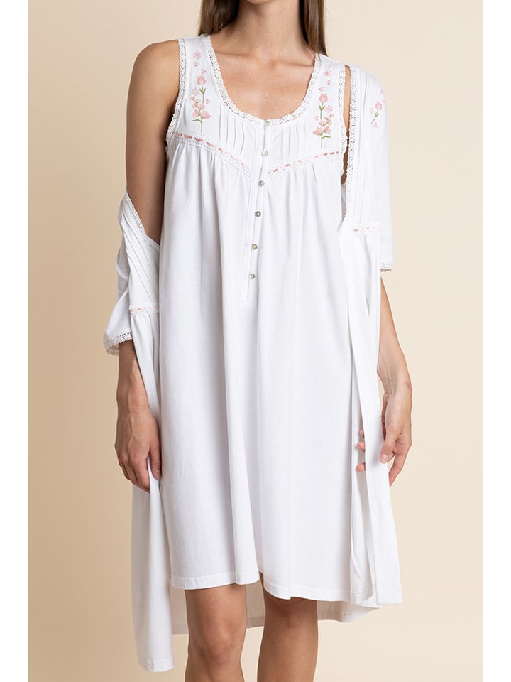 admas Bademantel in Weiß - 66% | Größe M | Damen-loungewear