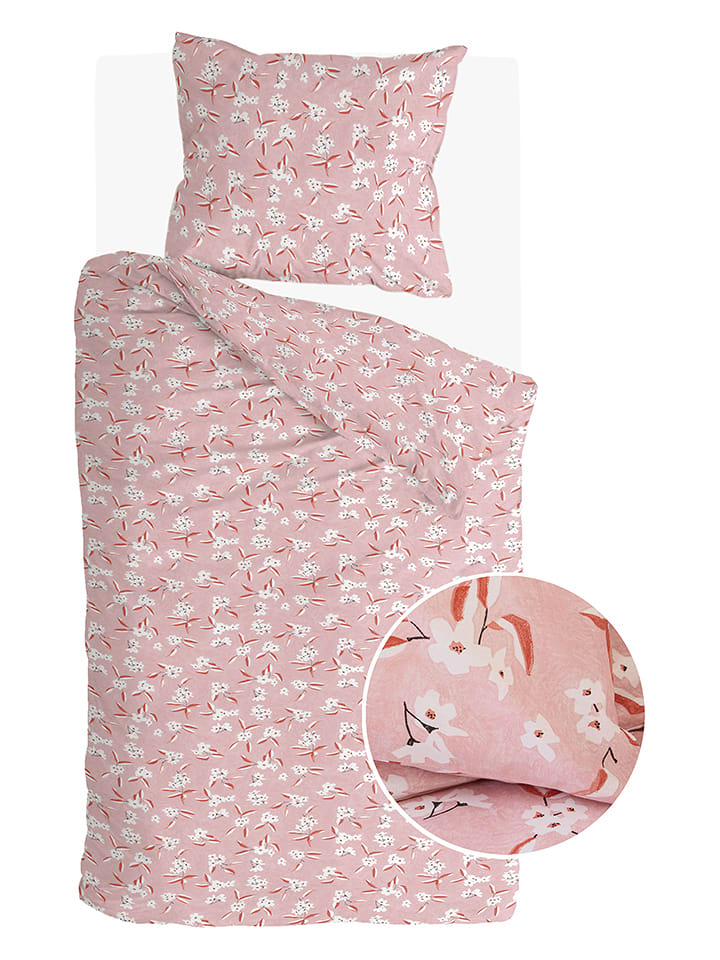 Walra Bettwäsche-Set "Floral Fusion" in Rosa - 35% | Größe 140x220 cm | Bettwaesche-bettwaren