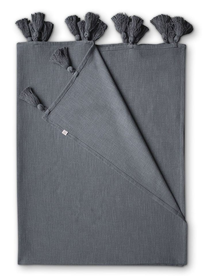 Walra Plaid "Funny Frays" in Anthrazit - (L)170 x (B)130 cm - 14% | Größe 130x170 cm | Decken