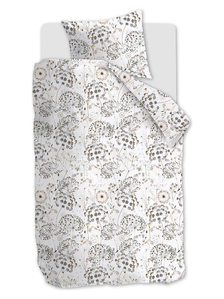 ariadne Flanell-Bettwäsche-Set ''Windy'' in Creme/ Beige - 33% | Größe 140x200/220 cm | Bettwaesche-bettwaren