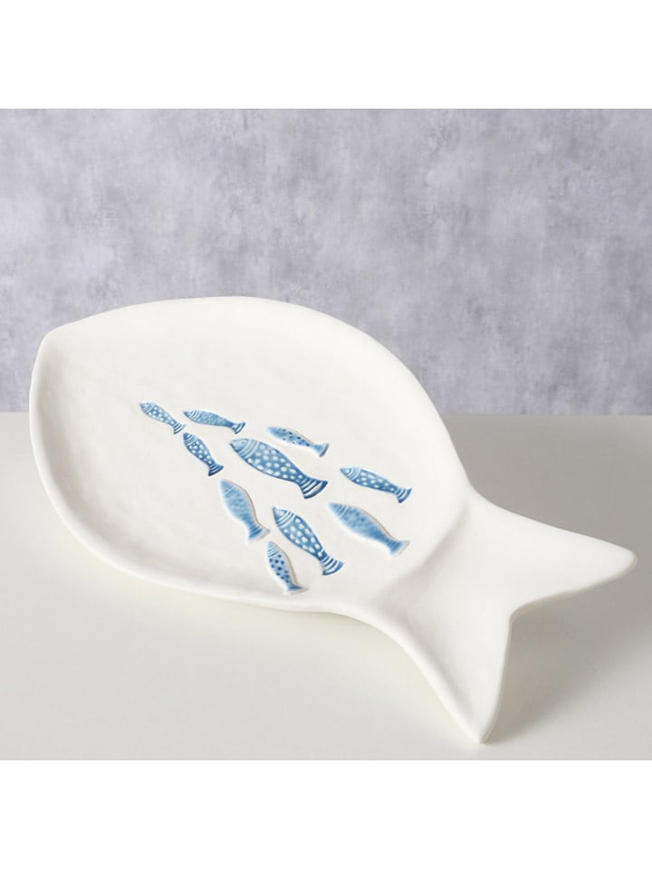 Boltze Servierteller "Pina" in Weiß/ Blau - (L)31,5 cm - 38% | Aufbewahren-servieren