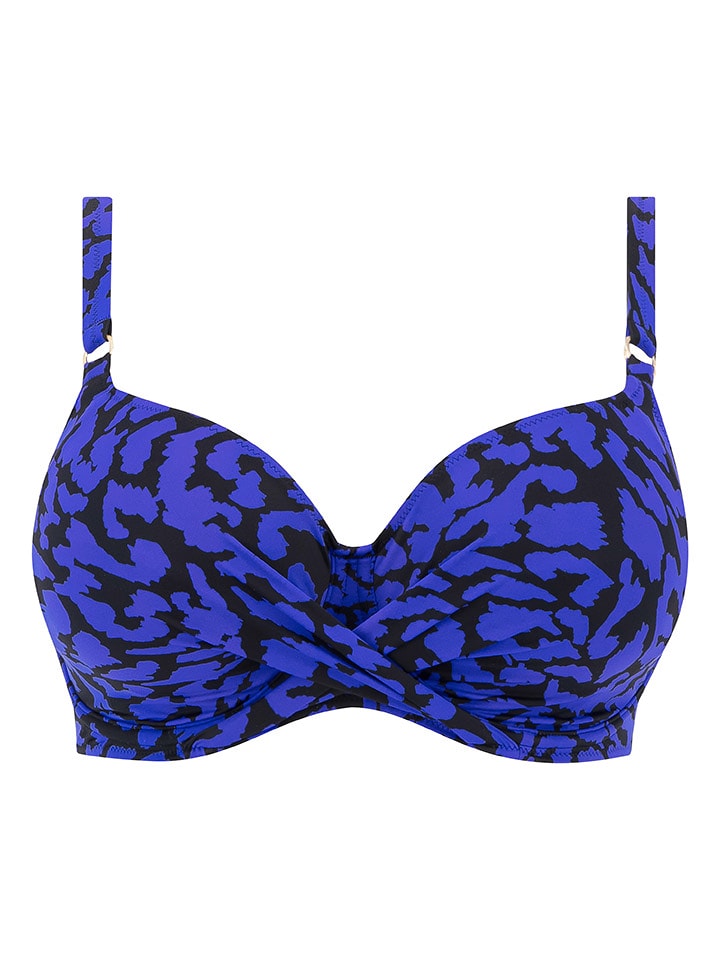 FANTASIE SWIM Bikini-Oberteil "Hope Bay" in Blau/ Schwarz - 77% | Größe 70H | Damen-bademode