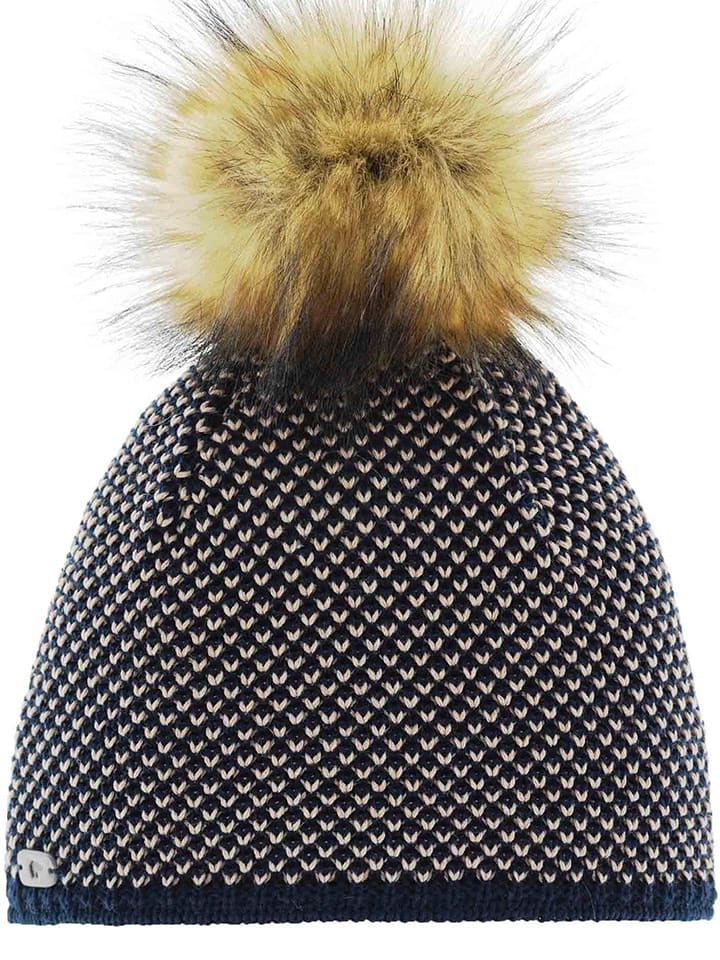 Eisbär Mütze "Sanja Lux" in Beige/ Dunkelblau/ Hellbraun - 45% | Damen-muetzen-caps