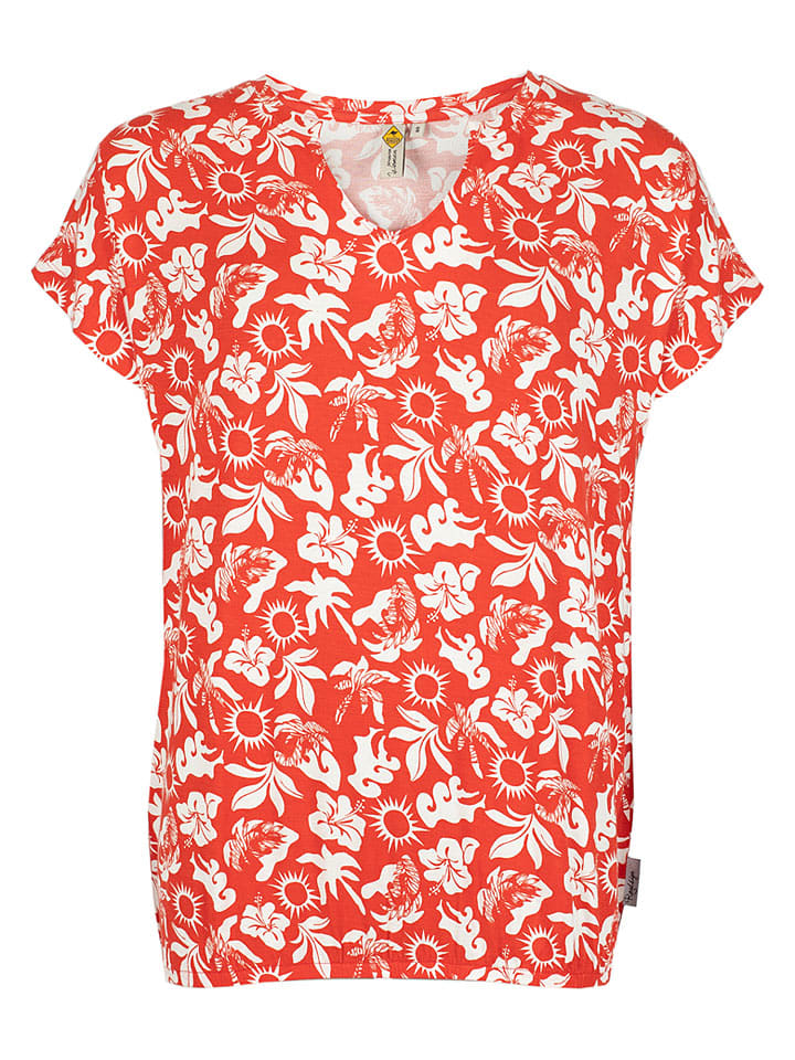 Roadsign Shirt in Orange/ Weiß - 60% | Größe S | Damen-tops