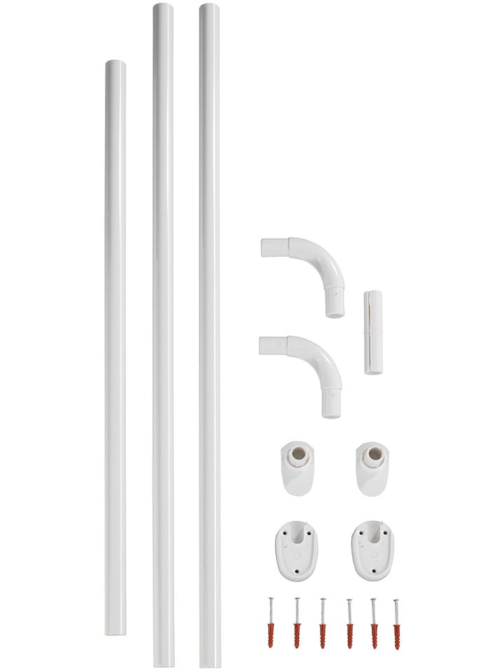 Wenko Duschvorhang-Winkelstange in Weiß - 33% | Badezimmer-accessoires