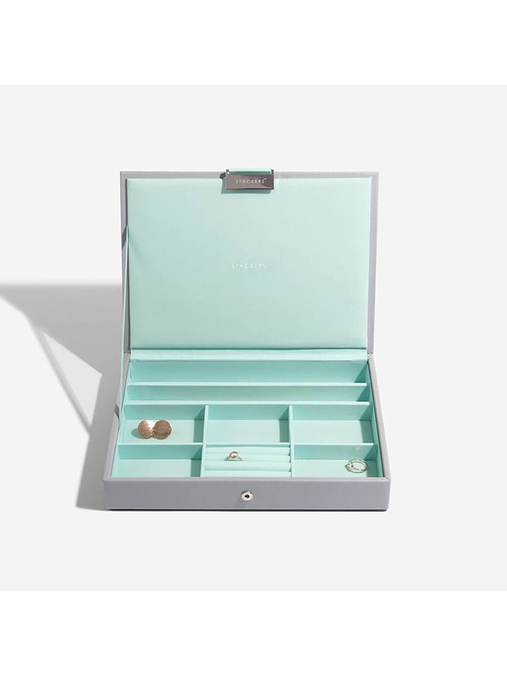 Stackers Schmuckkasten in Grau - (B)25 x (H)18 x (T)4,2 cm - 15% | Schmuckkaesten