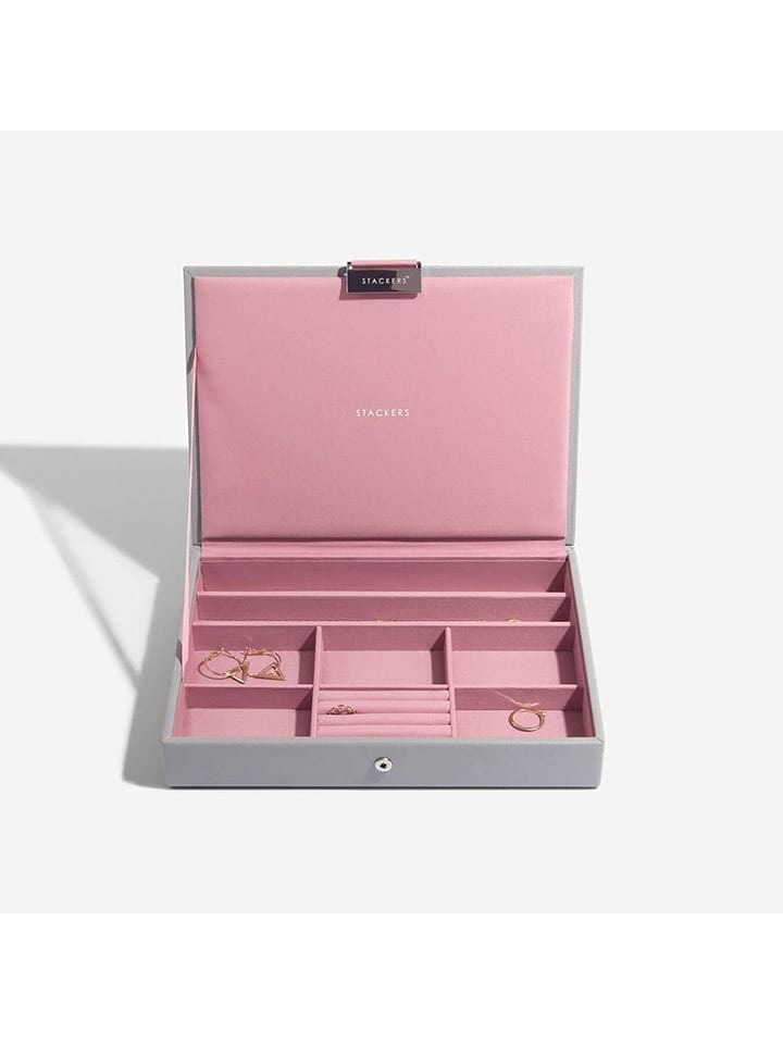 Stackers Schmuckkasten in Grau - (B)25 x (H)18 x (T)4,2 cm - 15% | Schmuckkaesten