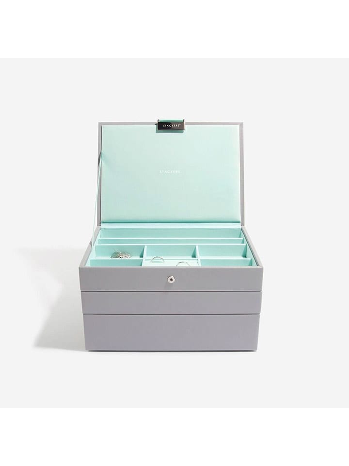 Stackers Schmuckkasten in Grau - (B)25 x (H)18 x (T)3,7 cm - 33% | Schmuckkaesten