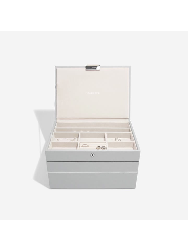 Stackers Schmuckkasten in Grau - (B)25 x (H)18 x (T)13,7 cm - 31% | Schmuckkaesten
