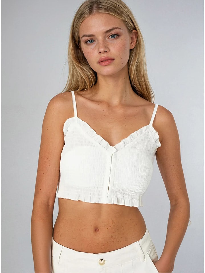 Weekday Top in Weiß - 43% | Größe L | Damen-tops