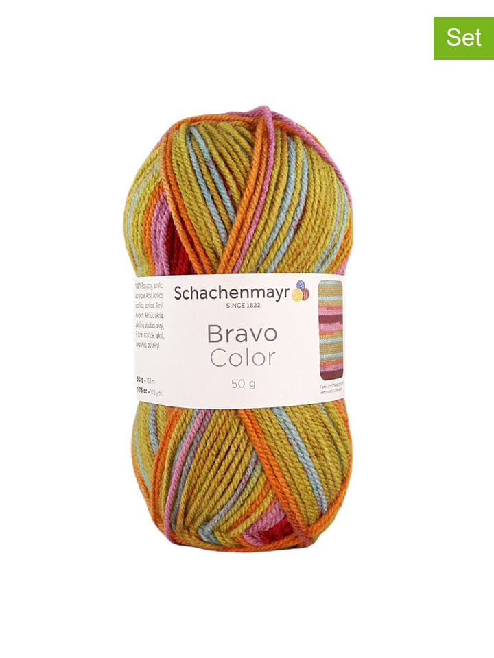 Schachenmayr since 1822 20er-Set: Kunstfasergarne ''Bravo Color'' in Bunt - 20x 50 g - 24% | Kreativbedarf-diy
