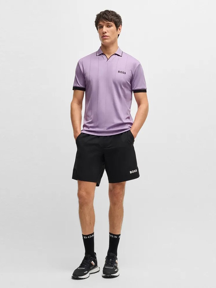 Hugo Boss Fashion Poloshirt in Lila - 70% | Größe M | Herren-plussize