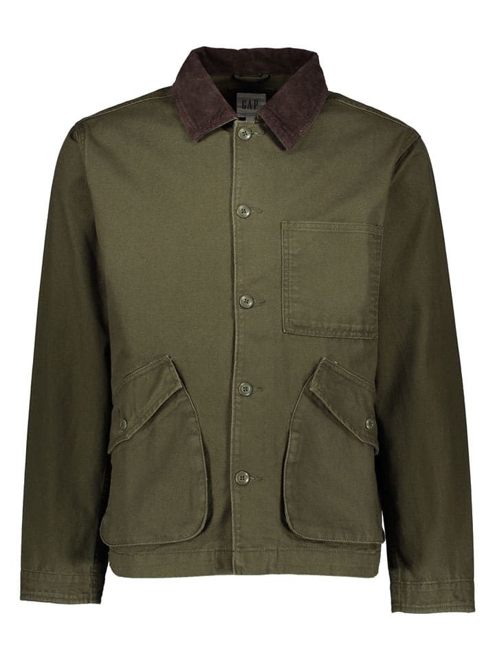 GAP Hemdjacke in Dunkelgrün - 63% | Größe XXL | Herren-plussize