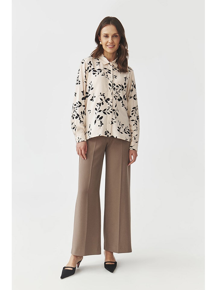 TATUUM Bluse in Creme/ Schwarz - 71% | Größe 42 | Damen-blusen