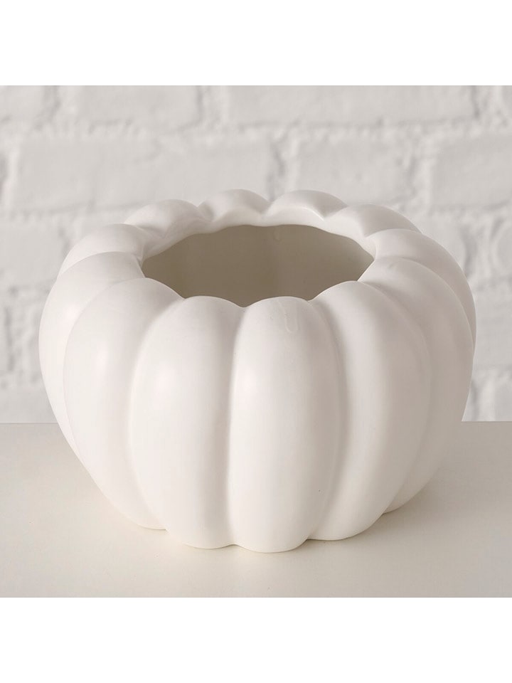 Boltze Vase "Dima" in Weiß - (H)10 x Ø 16 cm - 30% | Kerzen-vasen