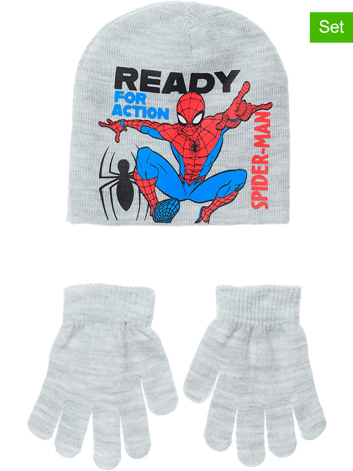 Spiderman 2tlg. Winteraccessoires-Set "Spiderman" in Grau - 16% | Größe 52 cm | Kindermuetzen