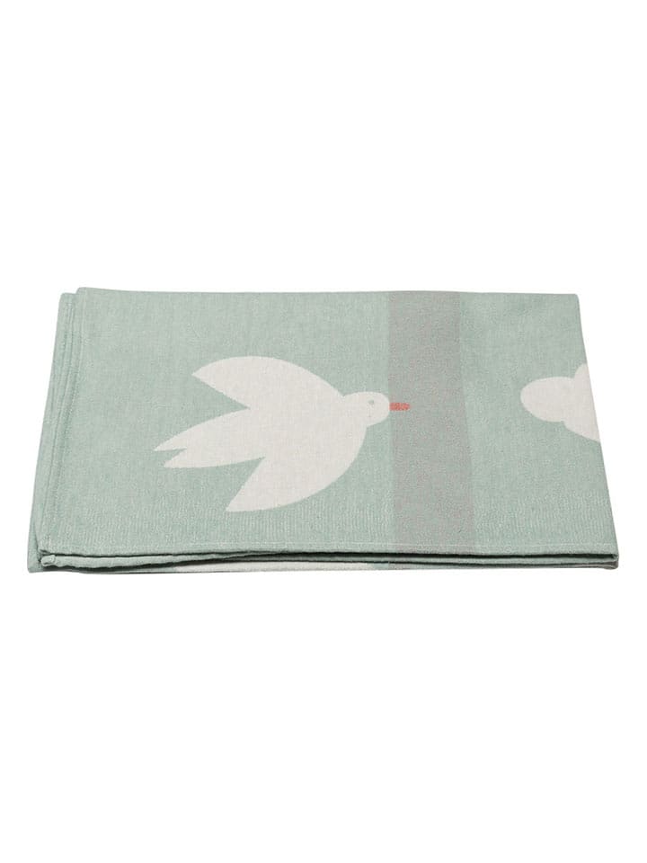 David Fussenegger Decke "Lima - Tauben" in Mint - 50% | Größe 100x140 cm | Decken