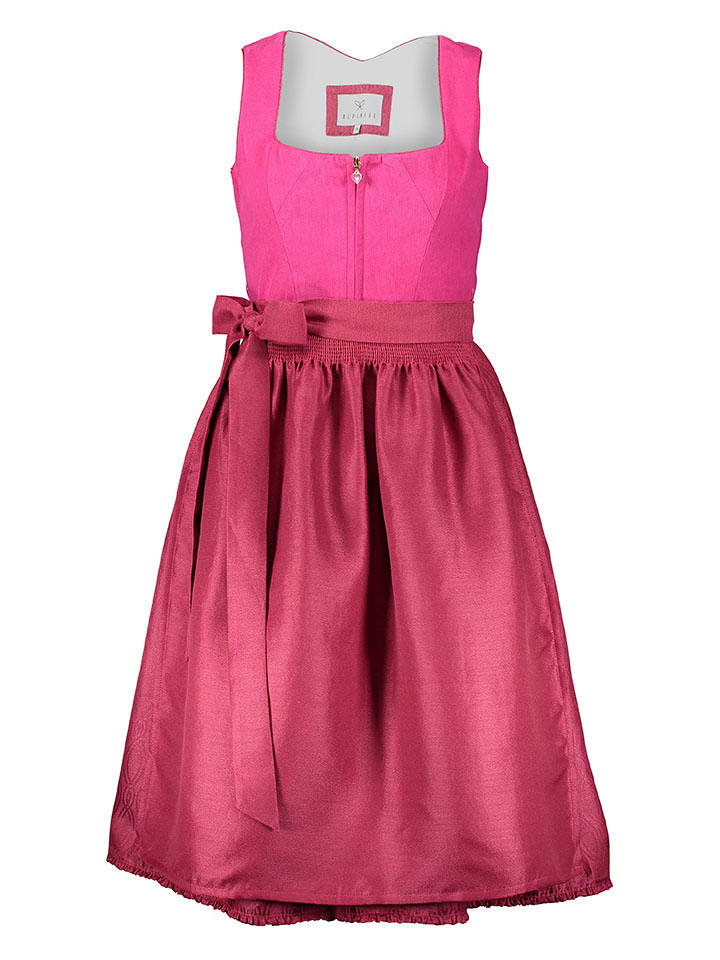Alpenfee Dirndl ''Milly'' in Pink/ Rot - 71% | Größe 32 | Damen-dirndl