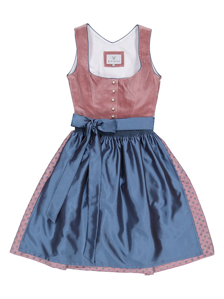 Alpenfee Dirndl ''Sissi'' in Rosa/ Blau - 63% | Größe 36 | Damen-dirndl