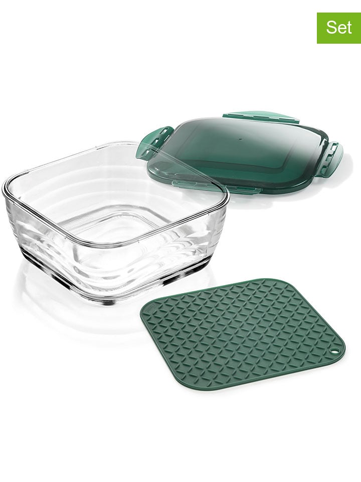 Nicer Dicer 2tlg. Set: Frischhaltedose "Nicer Dicer Chef" in Grün - 2,8 l - 29% | Kuechenhelfer