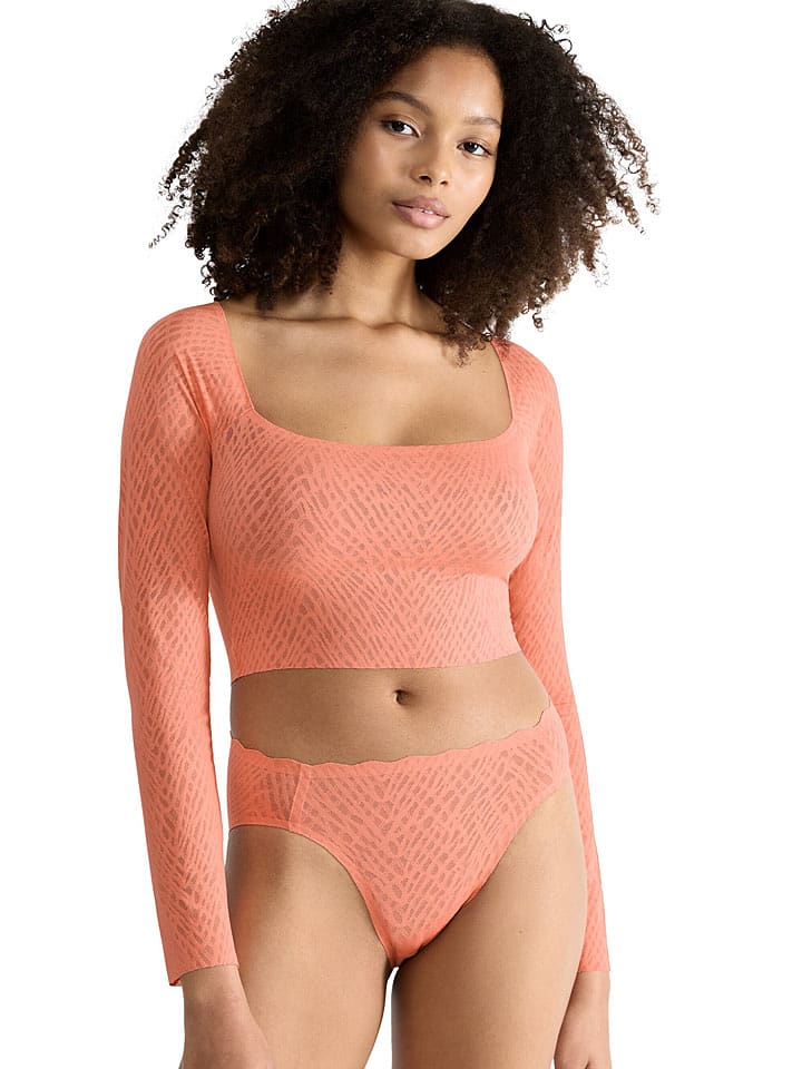 Sloggi Longsleeve ''Zero Feel'' in Apricot - 56% | Größe L | Damen-tops