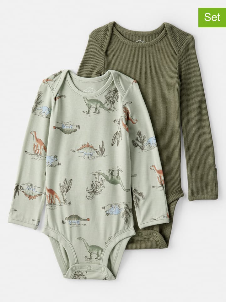 carter's 2er-Set: Bodys in Khaki - 50% | Größe 74 | Baby-bodys