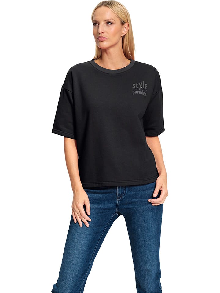 Heine Shirt in Schwarz - 75% | Größe 36 | Damen-sweatshirts-jacken