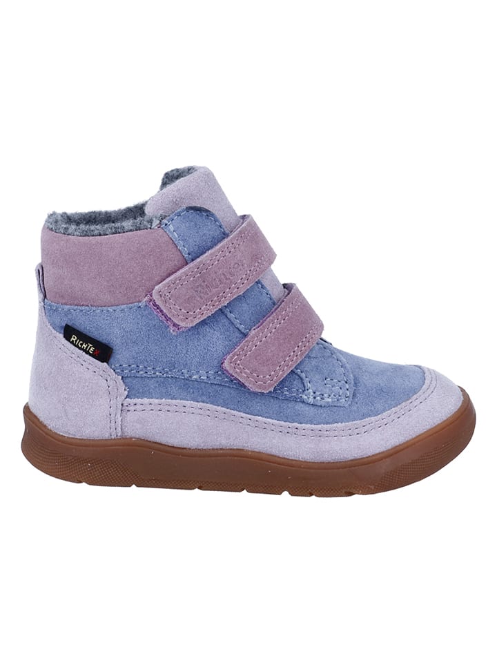 Richter Shoes Leder-Barfußschuhe "Samy" in Hellblau/ Lila - 60% | Größe 31 | Lauflernschuhe