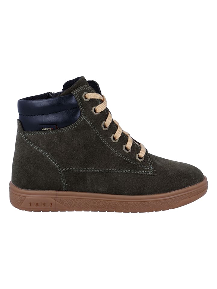 Richter Shoes Leder-Boots "1893" in Khaki - 55% | Größe 38 | Kinderstiefel