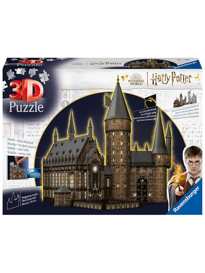Ravensburger 72tlg. 3D-Puzzle" Hogwarts Schloss - Die Große Halle" - ab 10 Jahren - 25% | Gesellschaftsspiele