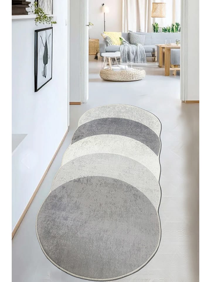 Conceptum Hypnose Kurzflor-Teppich ''Plumas'' in Hellgrau/ Beige/ Creme - 59% | Größe 120x180 cm |