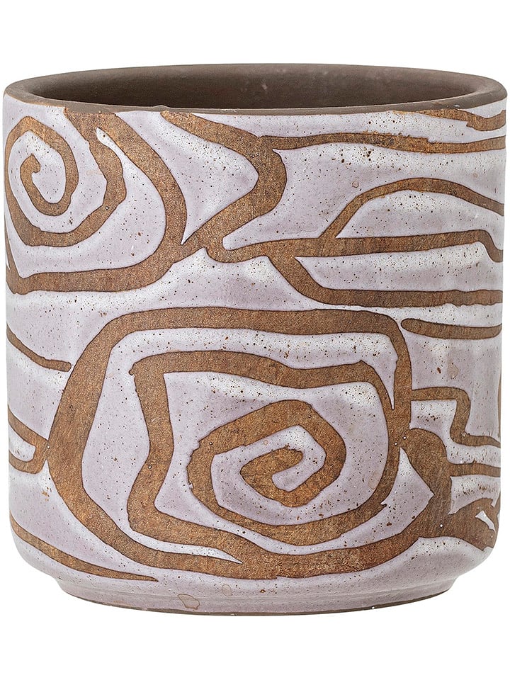 Bloomingville Blumentopf "Lija" in Weiß/ Hellbraun - (H)12 x Ø 12 cm - 20% | Kerzen-vasen